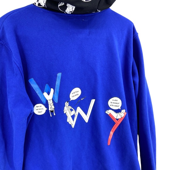 WORLD WIDE YOUTH Hoodie Sweatshirt, Full Zip Hood Blue - Picture 8 of 11